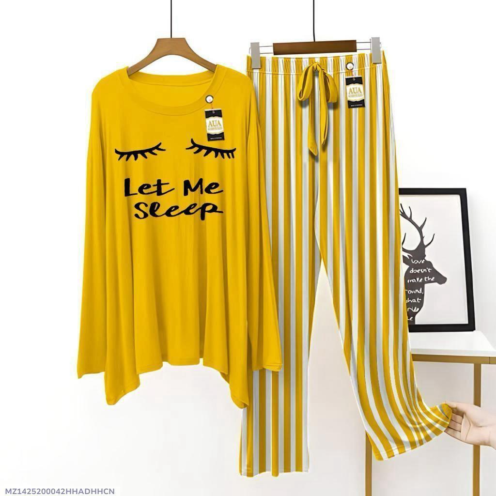 2PC Women's Printed Cotton Night Suit