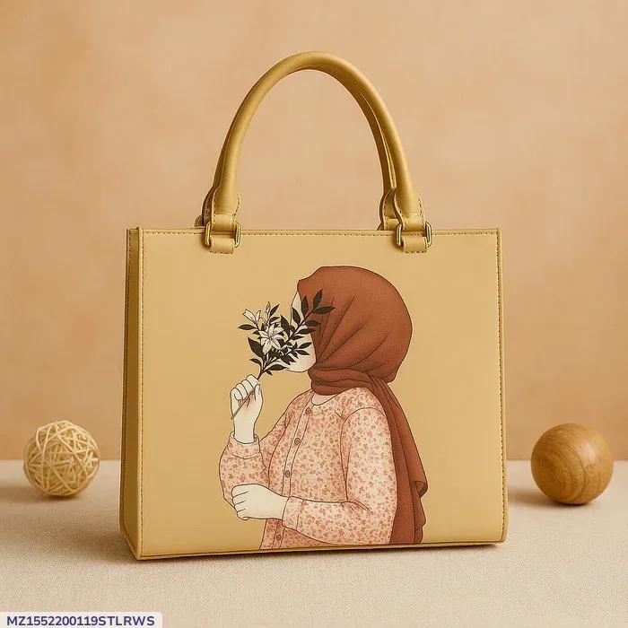 "Glamour Essentials Set: Crystal Leaf Earrings + Canvas Handbag + Jewelry Organizer"