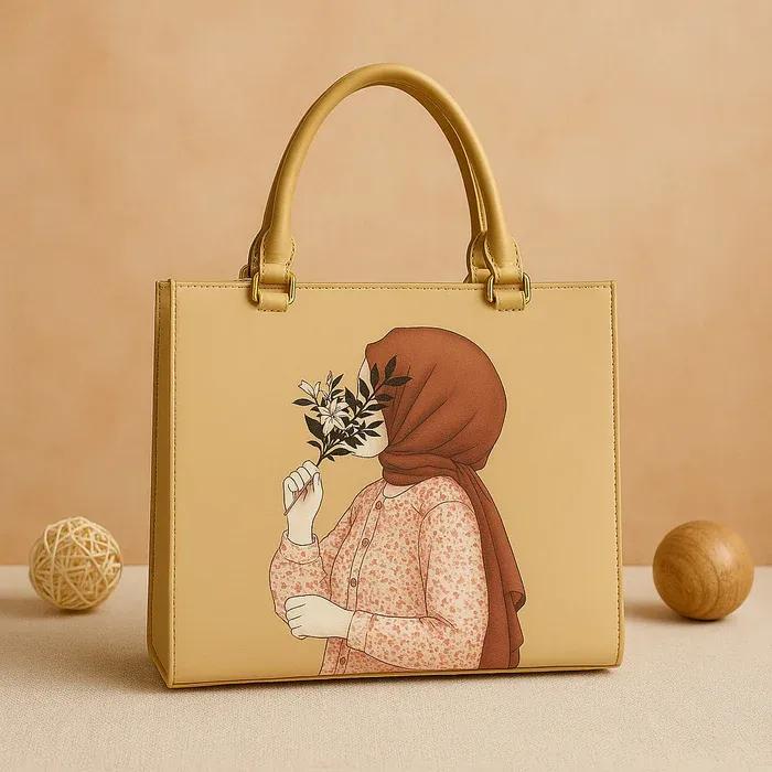 Stylish Printed Canvas Tote Bag for Women