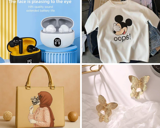 Ultimate Essentials Bundle: Earrings + Earbuds + Bag + T shirts
